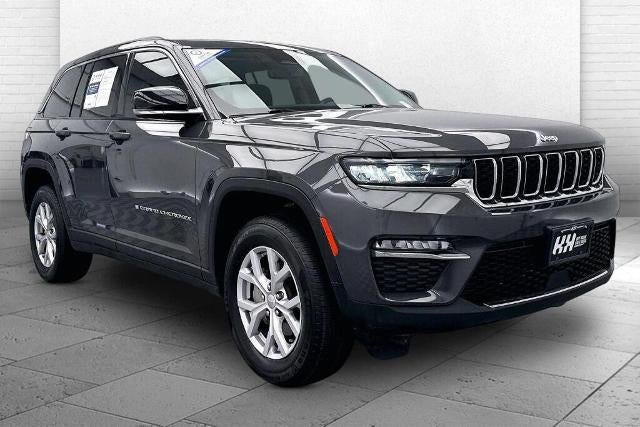 2022 Jeep Grand Cherokee Limited in Gray — front three-quarter view