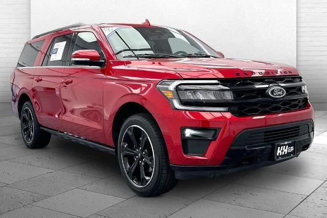 2022 Ford Expedition Max Limited in Red — front three-quarter view