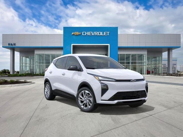 2027 Chevrolet Bolt LT in Summit White — front three-quarter view