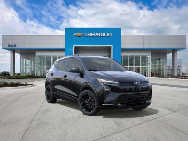 2027 Chevrolet Bolt RS in Mosaic Black Metallic — front three-quarter view