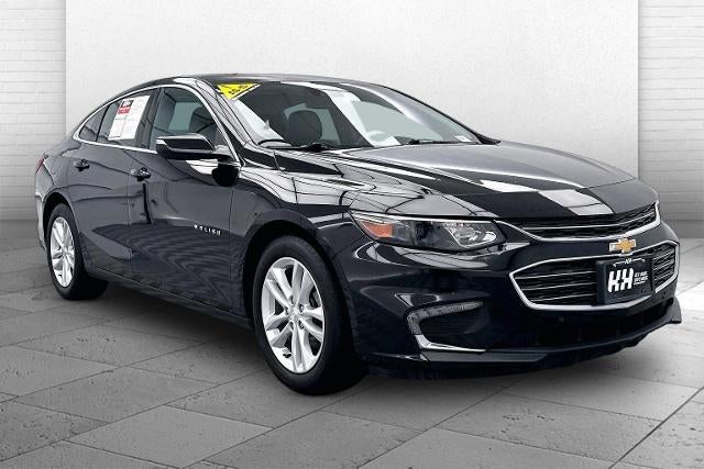 2017 Chevrolet Malibu LT in Mosaic Black Metallic — front three-quarter view