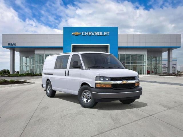 2025 Chevrolet Express Cargo Base in Summit White — front three-quarter view