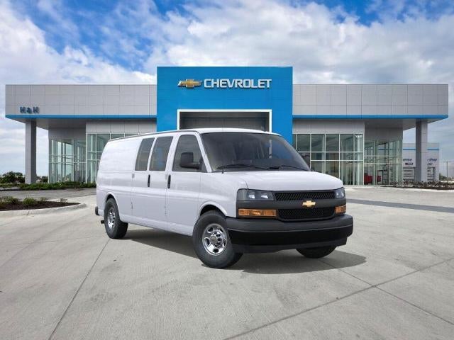 2025 Chevrolet Express Cargo Base in Summit White — front three-quarter view