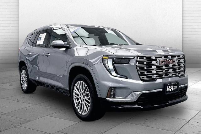 2025 GMC Acadia Denali in Sterling Metallic — front three-quarter view