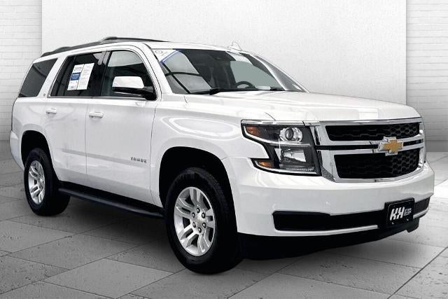 2019 Chevrolet Tahoe LT in Summit White — front three-quarter view
