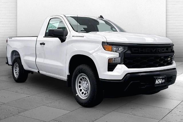 2026 Chevrolet Silverado 1500 WT in Summit White — front three-quarter view