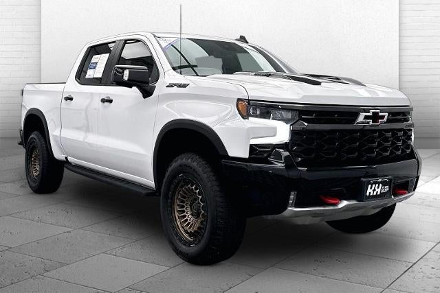 2024 Chevrolet Silverado 1500 ZR2 in Summit White — front three-quarter view