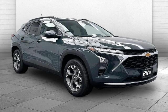 2026 Chevrolet Trax LT in Cypress Gray — front three-quarter view