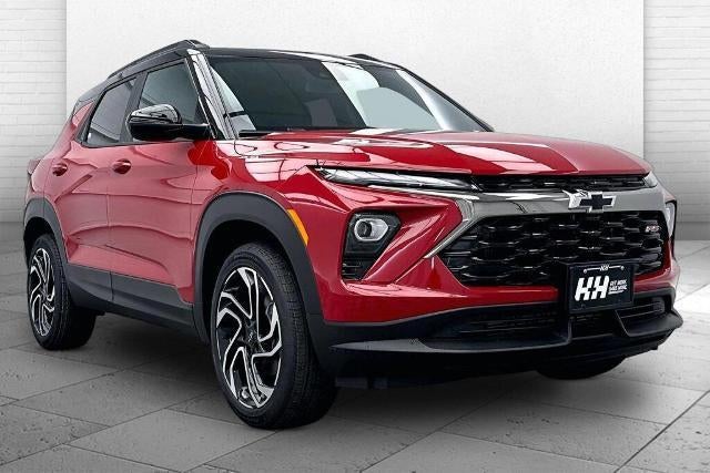 2026 Chevrolet Trailblazer RS in Apex Red — front three-quarter view